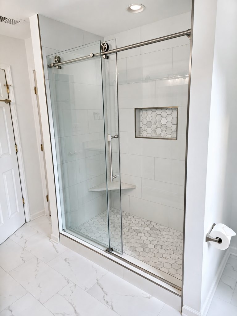 Bright, polished shower renovation