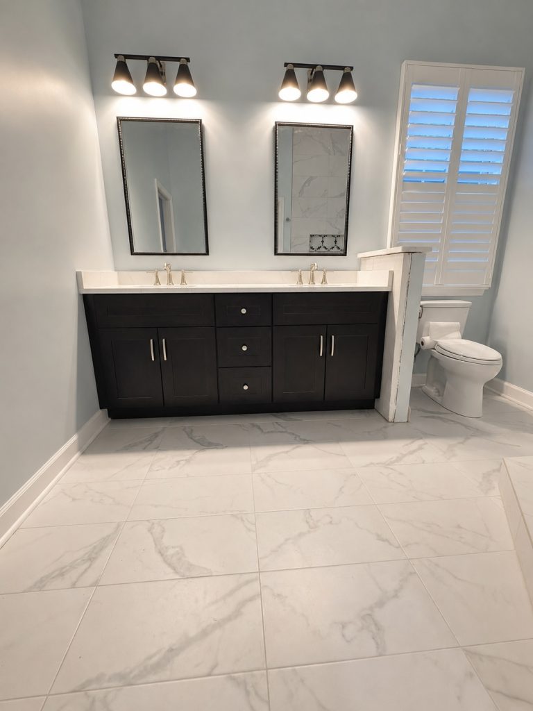 Double vanity bathroom, professionally documented