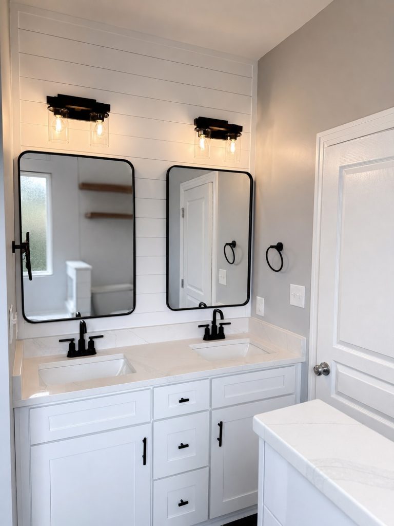 Polished double vanity bathroom