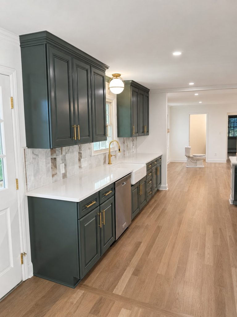 Realistic Green Cabinet Kitchen Progress