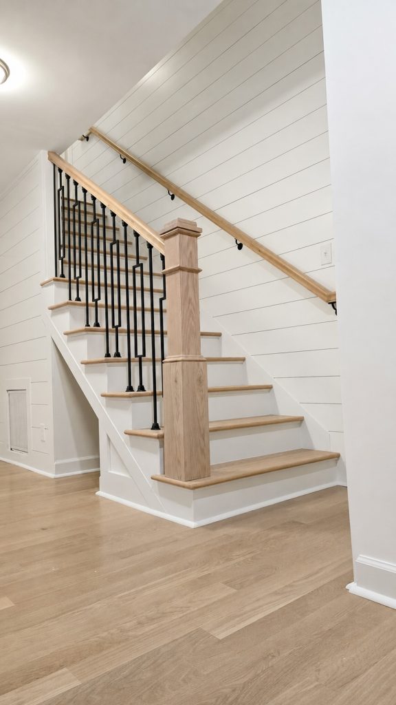 Refined oak staircase portrait