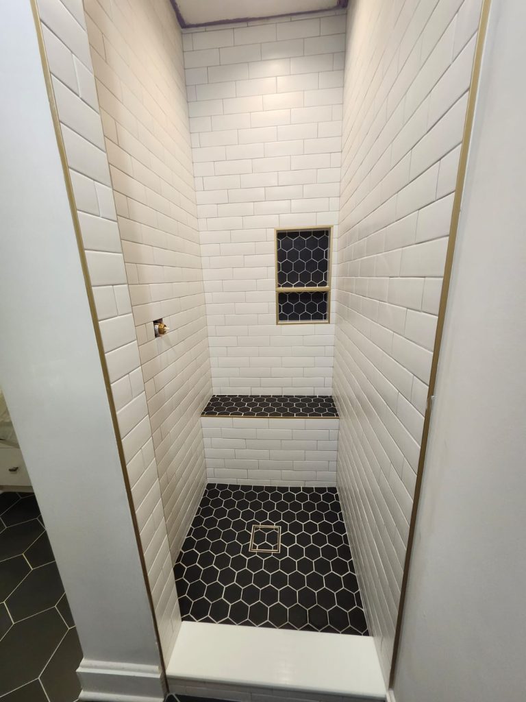 Bathroom tile flooring