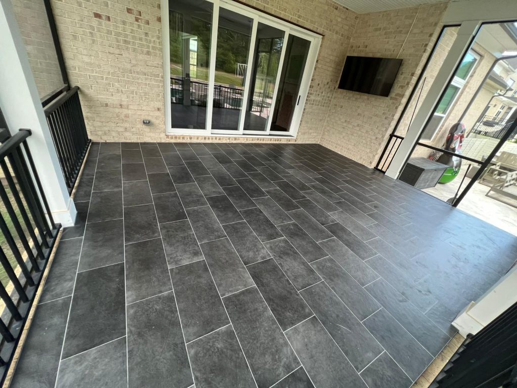 Tiled terrace