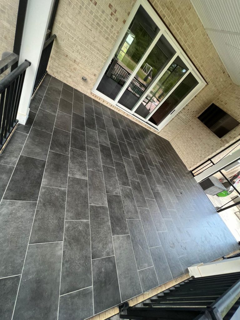 Tiled terrace
